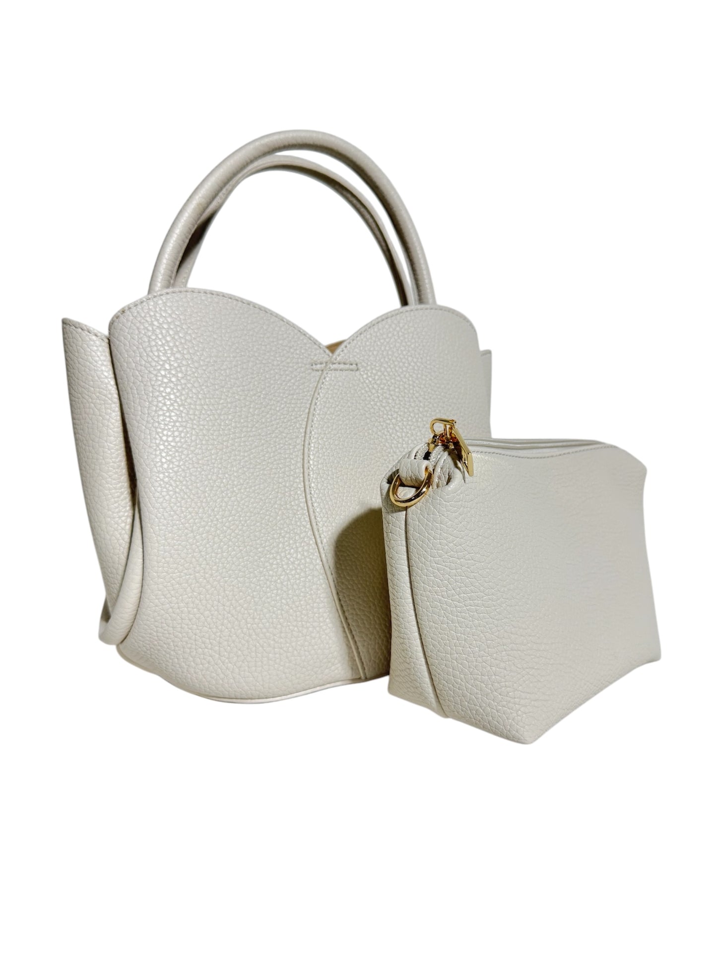 Bolso Flor Blanco Hueso