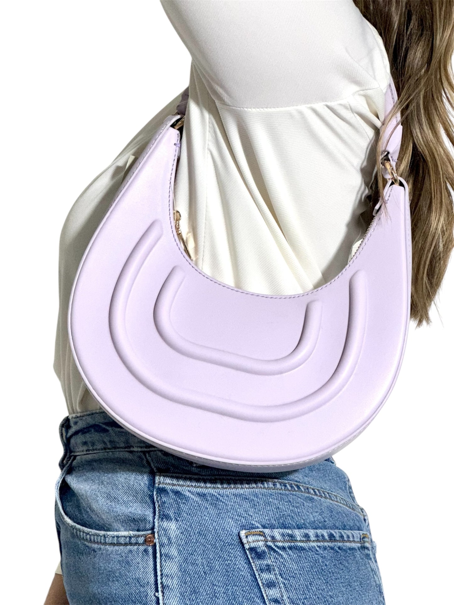 Bolso Media Luna Lila