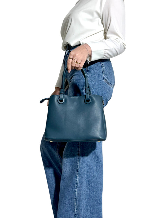 Bolso Azul Petróleo con Asas